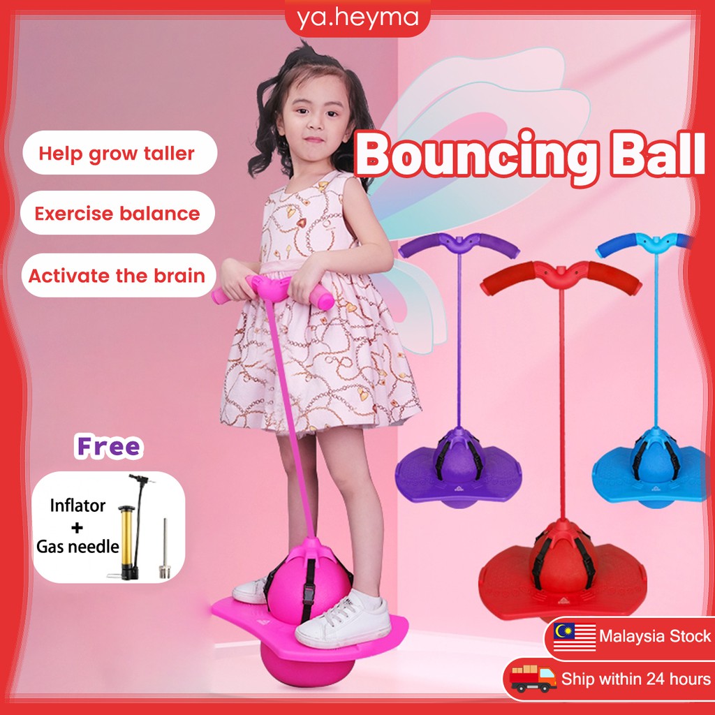 【M'sia Stock】Bouncing ball adults use fitness exercise bounce ...