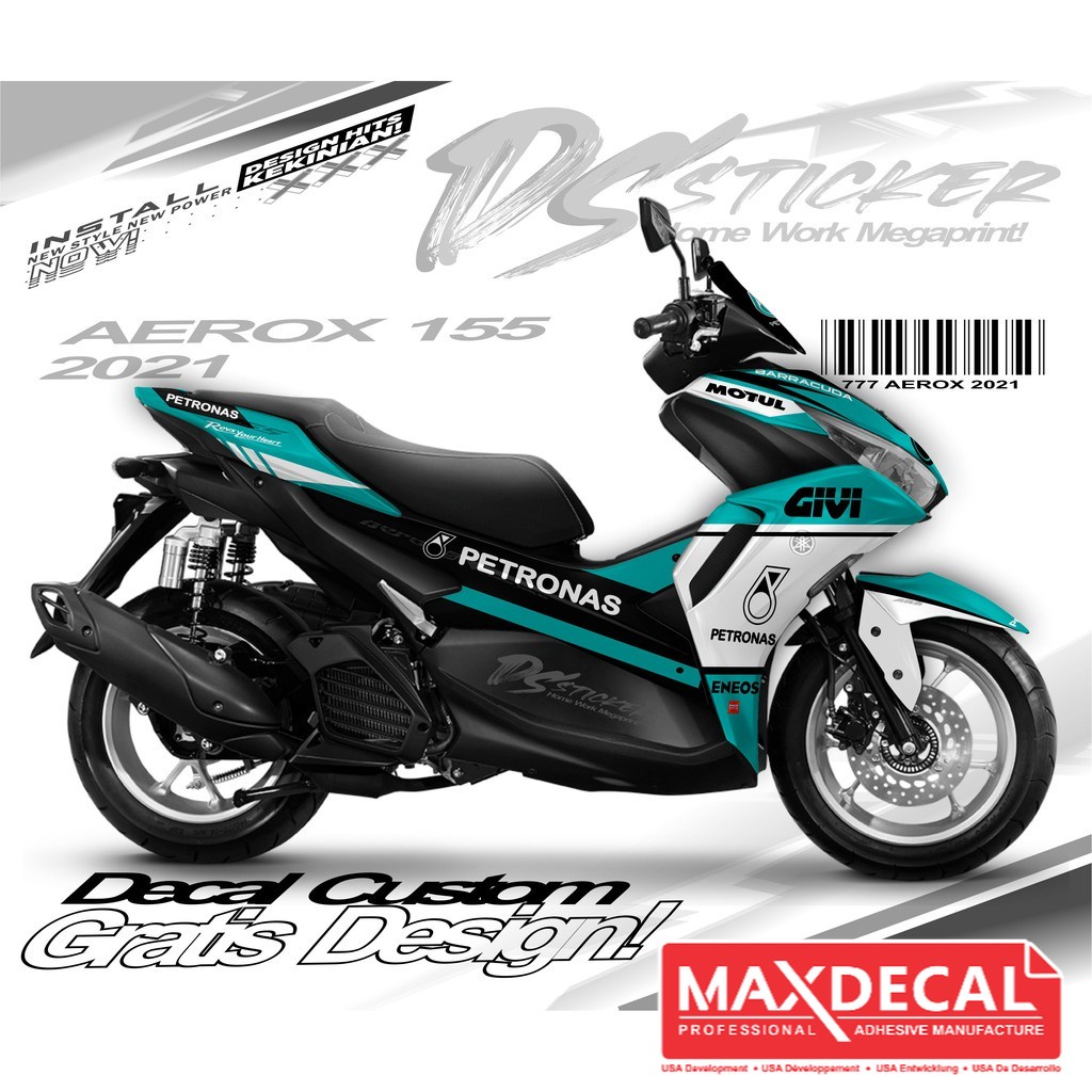 7777 sticker decal aerox 2021 custom pertonas Theme | Shopee Malaysia