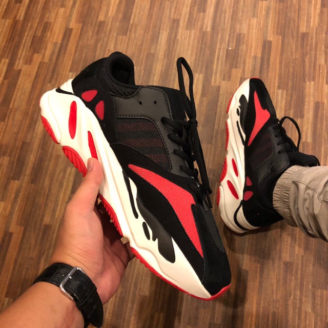 Yeezy 700 hot sale black red