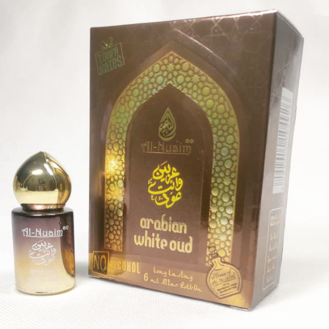 AL NUAIM ARABIAN WHITE OUD 6ML ALCOHOL FREE ROLL ON ATTAR TOHFA SERIES 