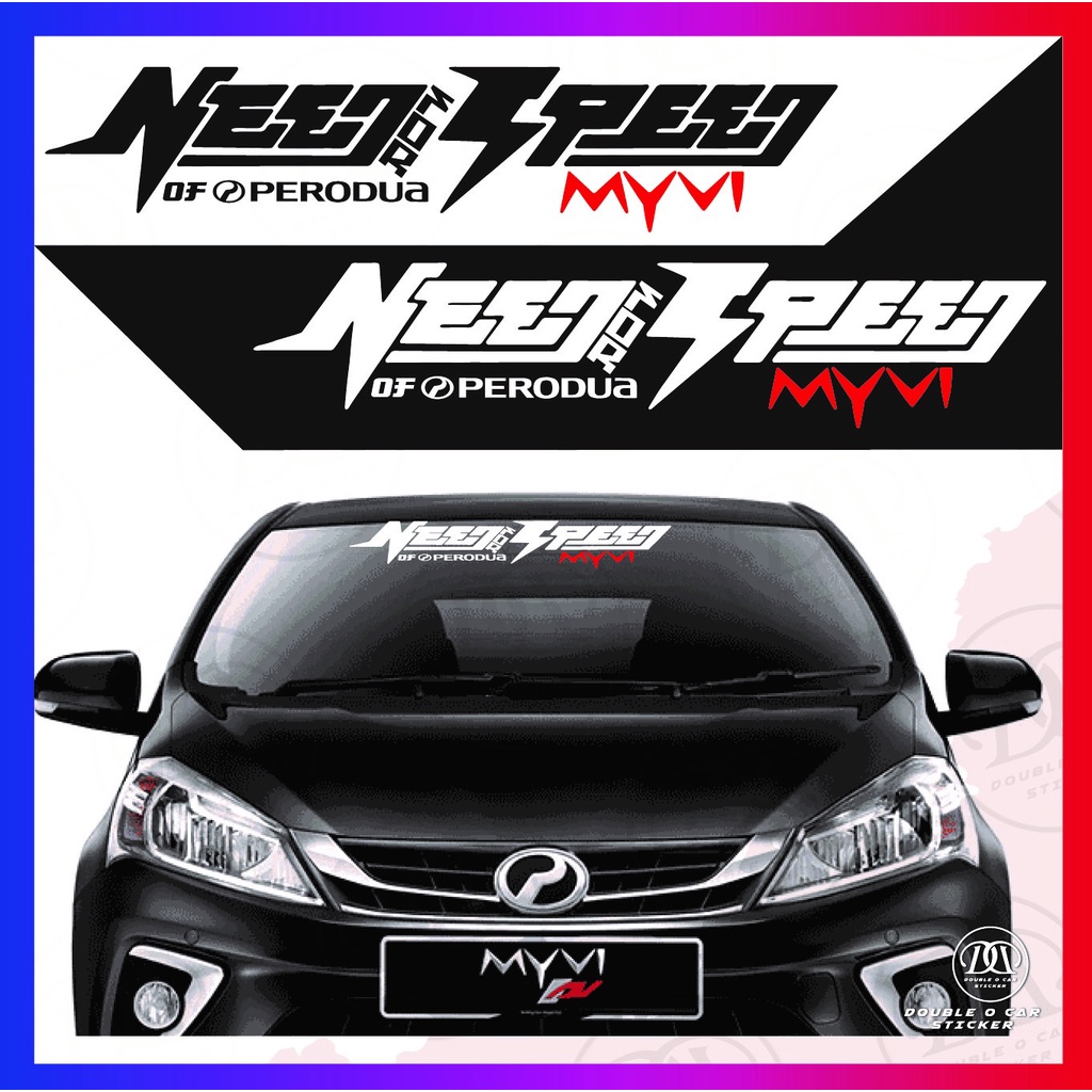 [Ready Stock]Need for speed of Perodua Myvi windscreen sticker KI00495 ...