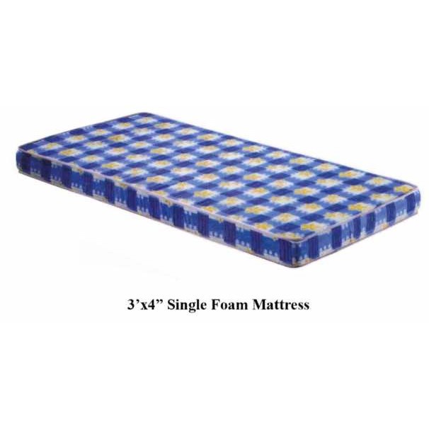 JFH 3X4 SINGLE 4 INCH HIGH DENSITY FOAM MATTRESS - COLOUR RANDOM TILAM ...