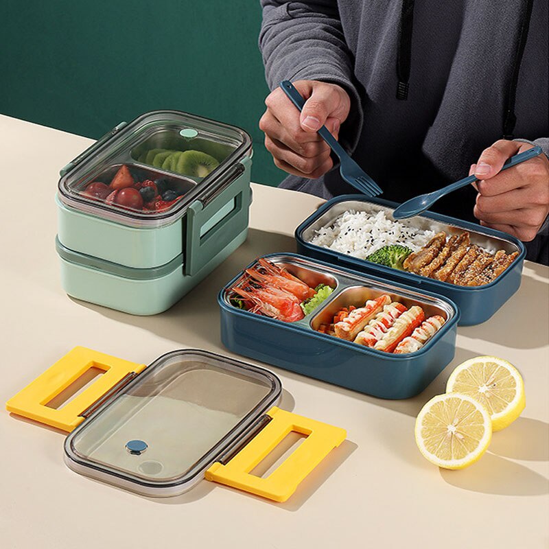 Multi-layer Bento Box Japanese Style Portable Outdoor 304 Stainless ...