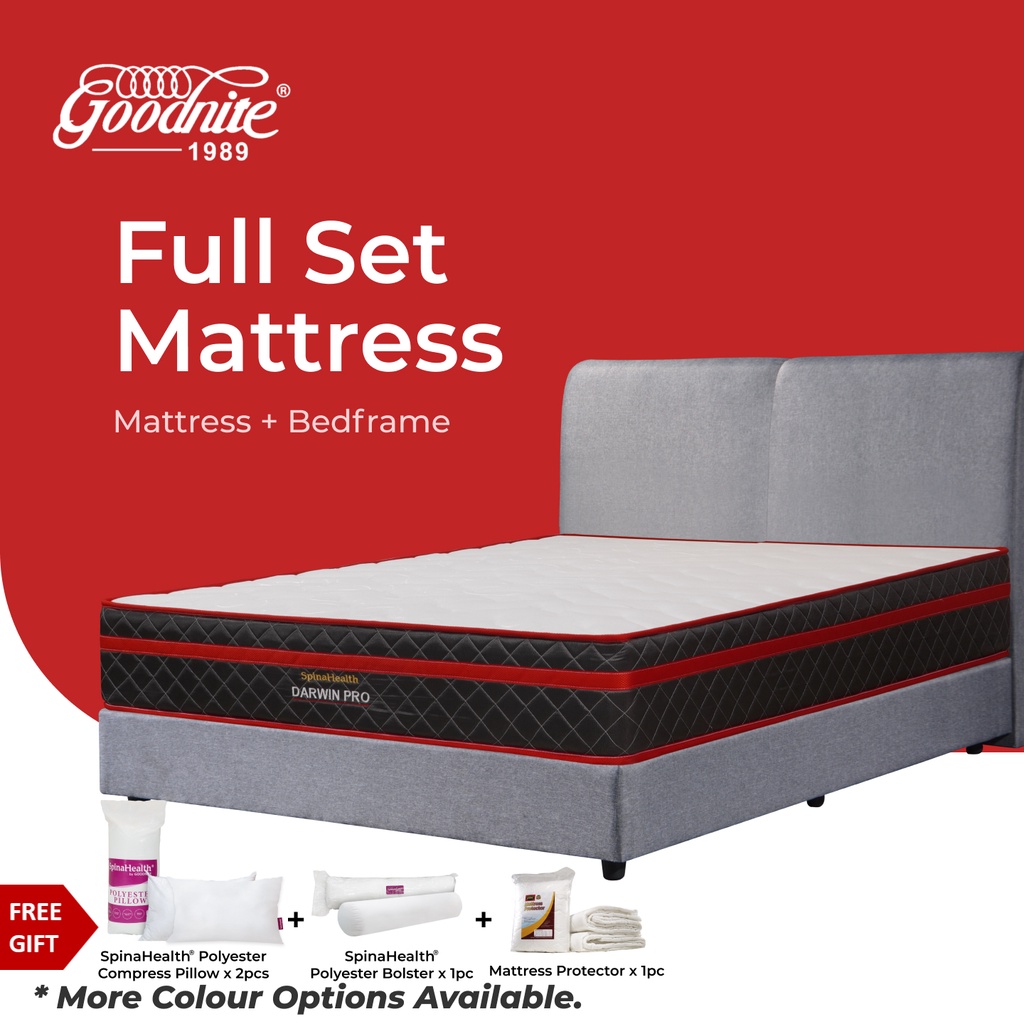 [FULL SET] Goodnite Darwin Pro 10.5inch 7Turn Posture Spring Mattress