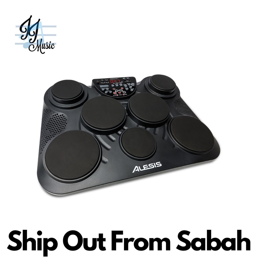 Alesis COMPACTKIT 7, 7Pad Portable Tabletop Drum Kit Kit 7