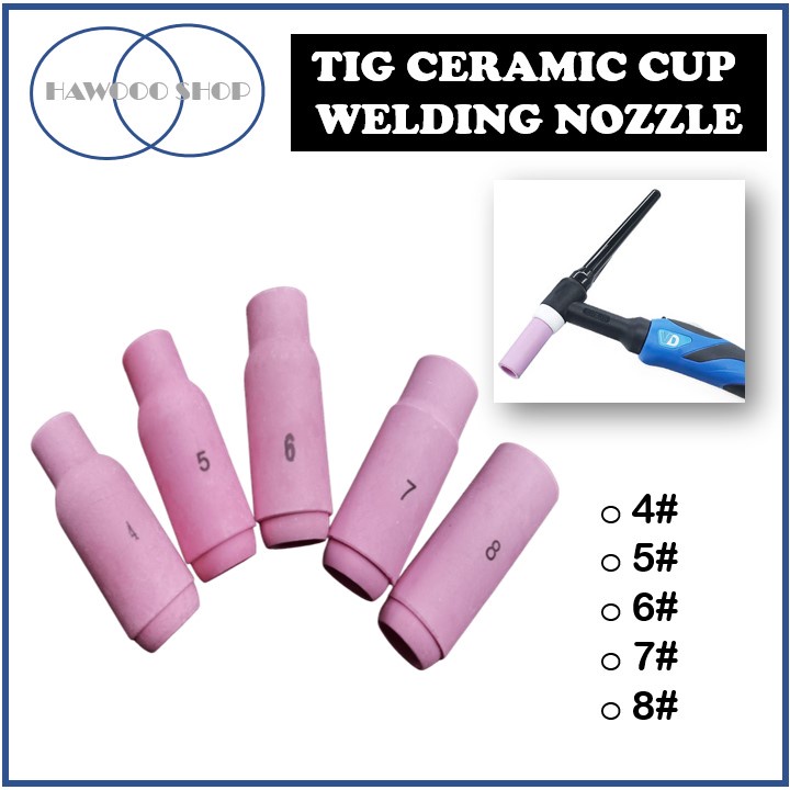 Argon Tig Welding Ceramic Nozzle Cup No.4/5/6/7/8 Shopee Malaysia