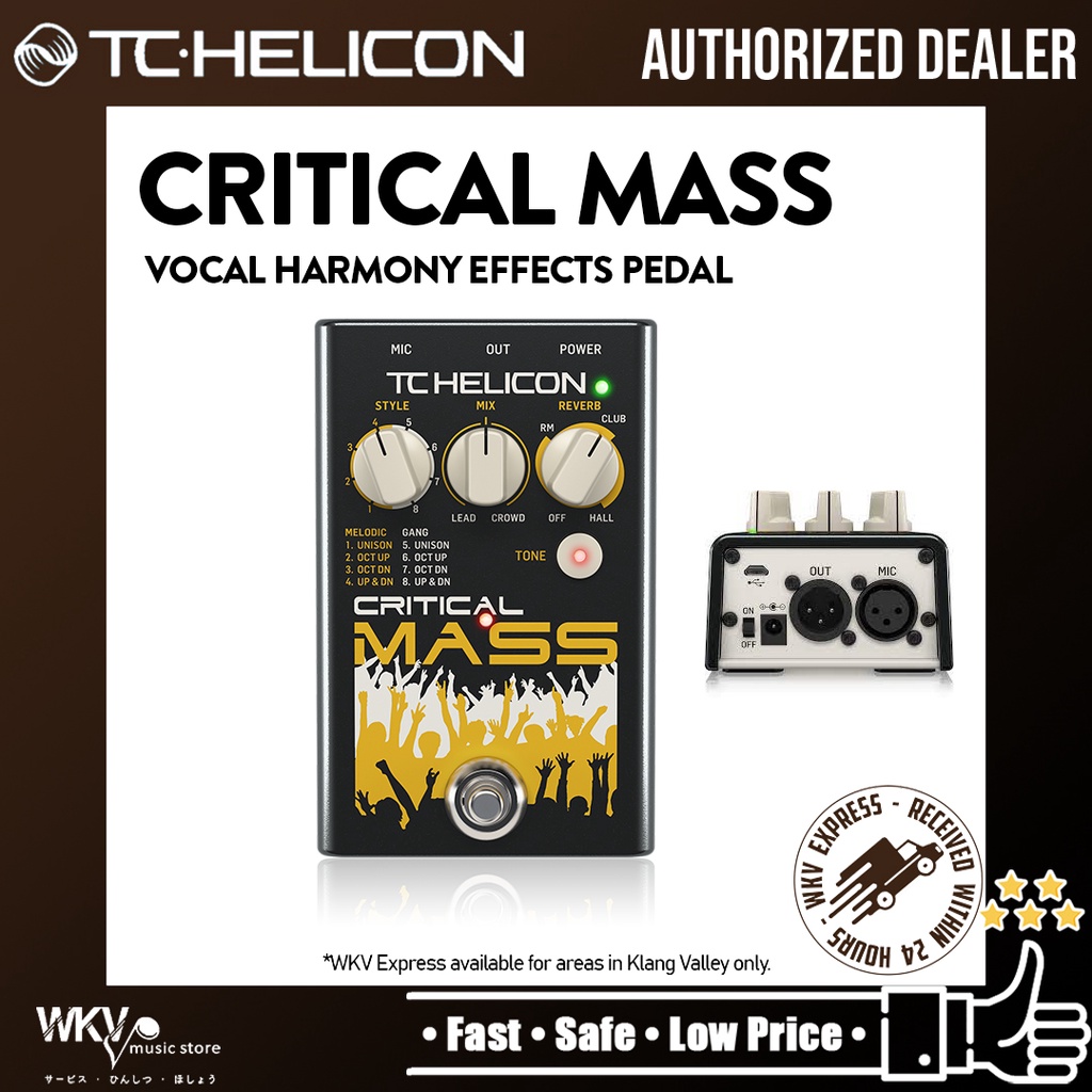 TCHelicon Critical Mass Vocal Harmony Effects Pedal Shopee Malaysia
