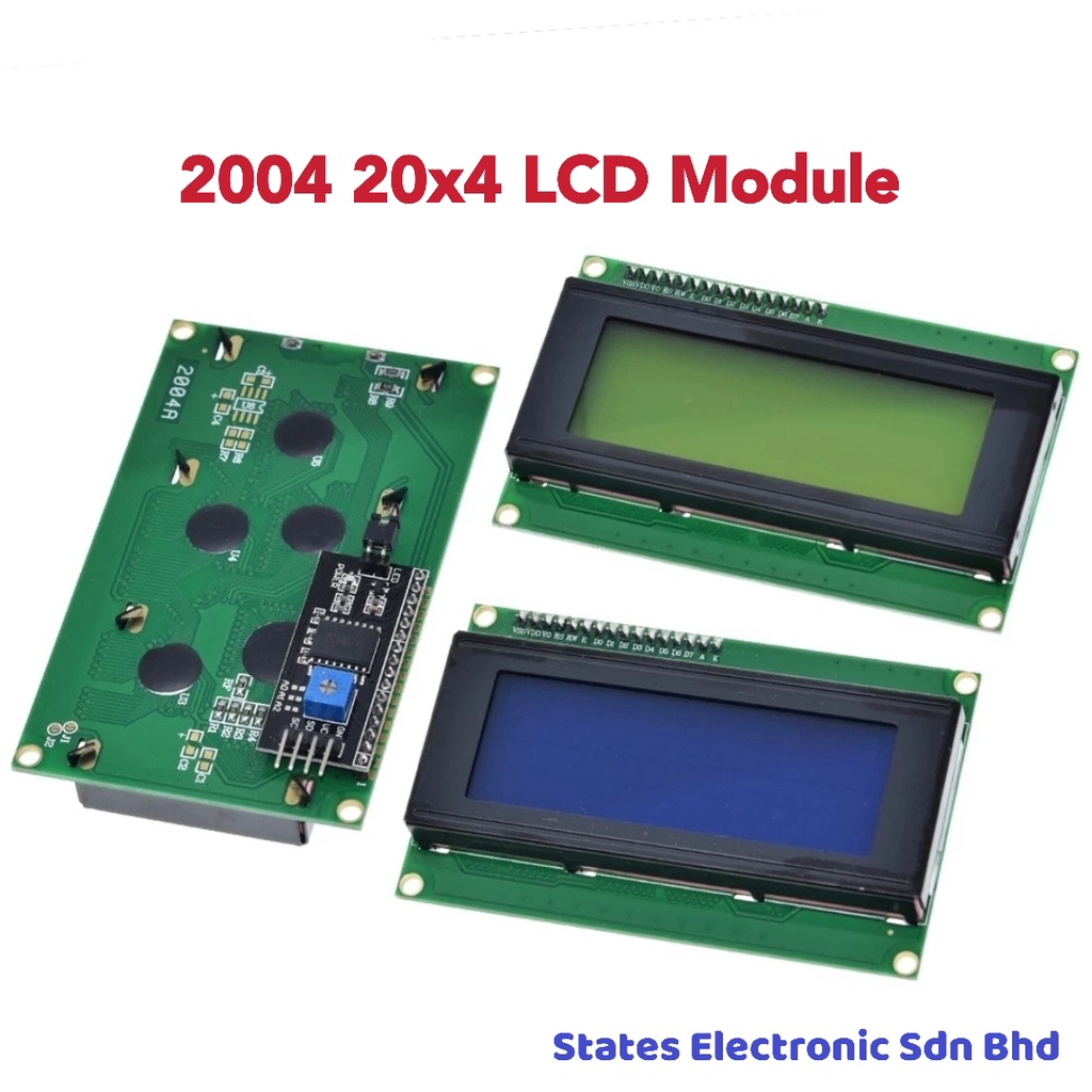 Arduino 2004 LCD Screen Display Module with IIC I2C - Green / Blue ...