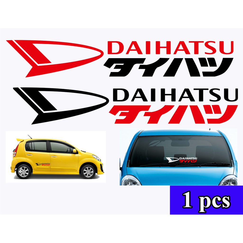 Daihatsu Japan Sticker Side Door Windshield Mirror Bumper Myvi Axia
