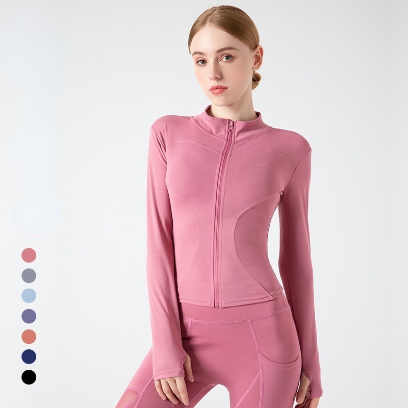 Fit.HER Long Sleeve Sports Jacket Women Zip Fitness Yoga Shirt