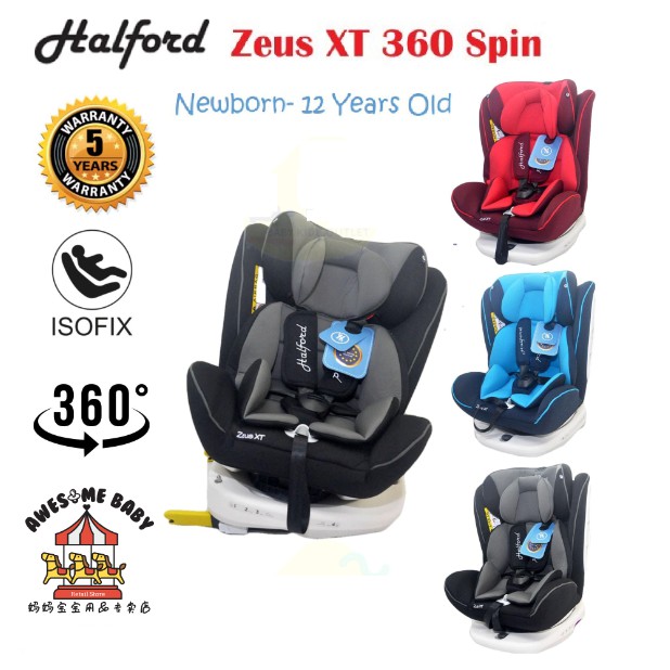 Halford Zeus XT 360 Car Seat Shopee Malaysia