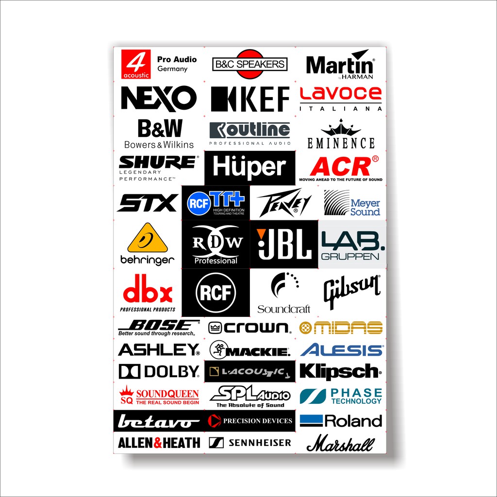 Sound System / Operator Sound Stickers - ACC - Contents of 42 Stickers ...