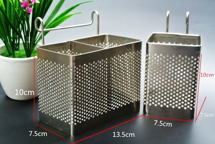 Chopsticks tube stainless steel chopsticks cage double tube double grid ...