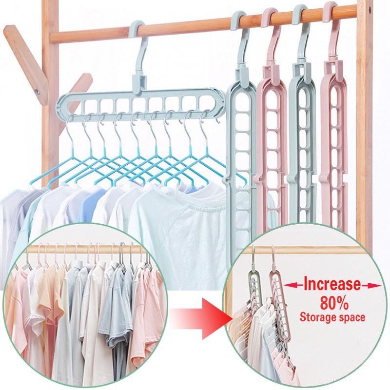 Multifunctional 9 hole rotating magic hanger hotsell
