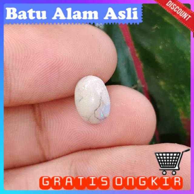 Kalimaya Putih Susu Antique Stone Full Kembang Light Jarong Batu Asli