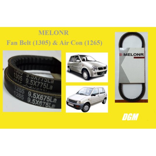 MELONR Perodua Kancil Alternator Fan Belt (1305) & Air Cond (1265