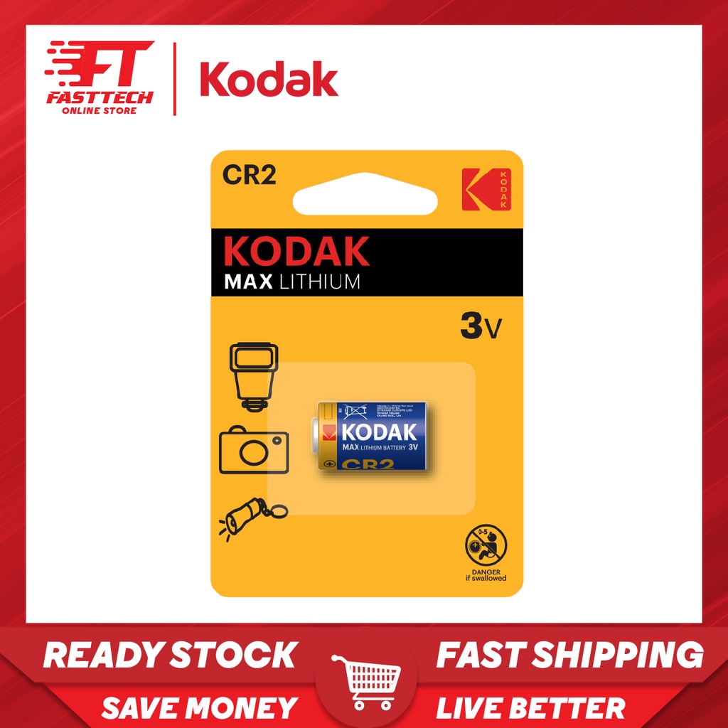 nanostix pod Kodak Max Lithium Battery CR2 / CR123A with 3V & 800mAh