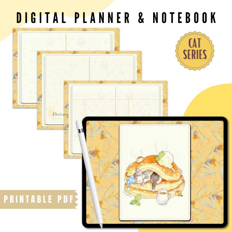 Goodnotes / Notability Digital Planner Notebook Cute Cat Series ...