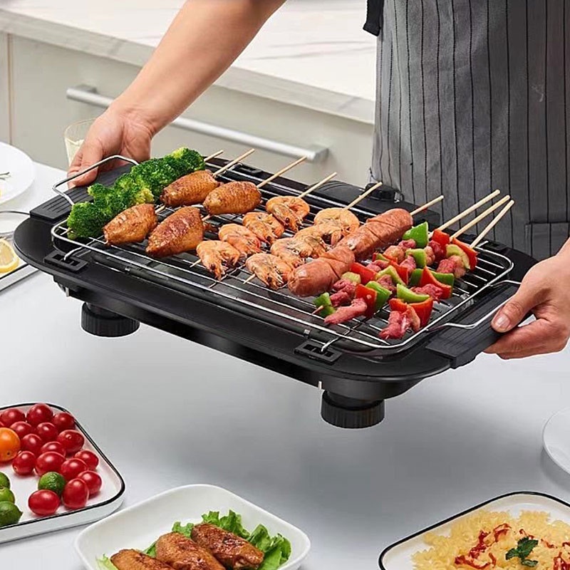 Non Toxic Grill Pan Non Stick Anti Rust 6 Gear Modes Switching