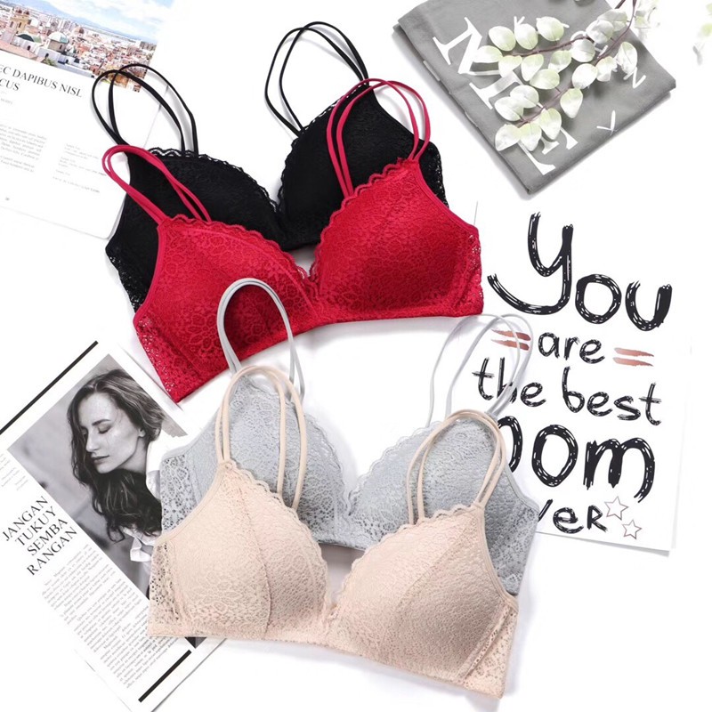 Cheap Sexy Lace Bras Push Up Bra Top Women Seamless Wireless Bralettes  Comfortable Female Underwear Sexy Lingerie for Ladies