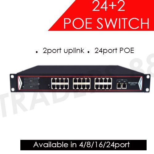 24POE 2GE UPLINK 10/100M POE switch | Shopee Malaysia
