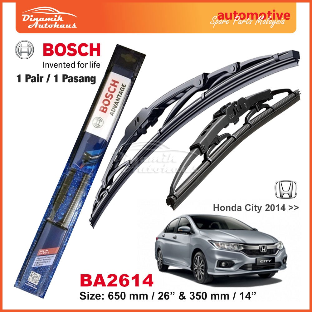 Honda City Car Year 2014 To Present Windscreen Wiper Size 26" & 14