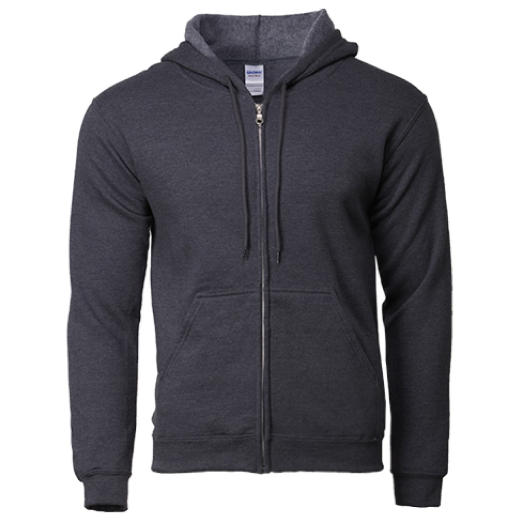 GILDAN Heavy Blend Unisex Sideseamed Adult Full Zip Hooded Sweatshirt ...