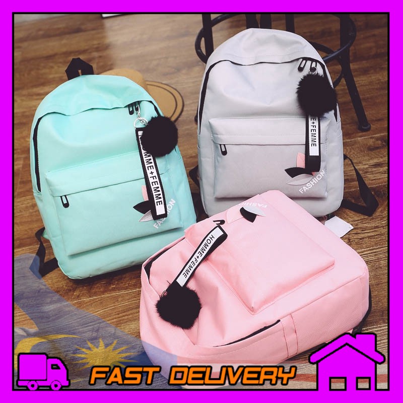 MY Korean Style Leaf Backpack Beg Casual Bag Beg Sandang Belakang Beg Sekolah Student