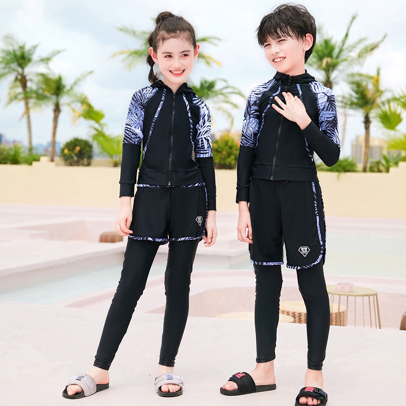  Long Sleeve Swimsuits For Kids 2 Pieces Bathing