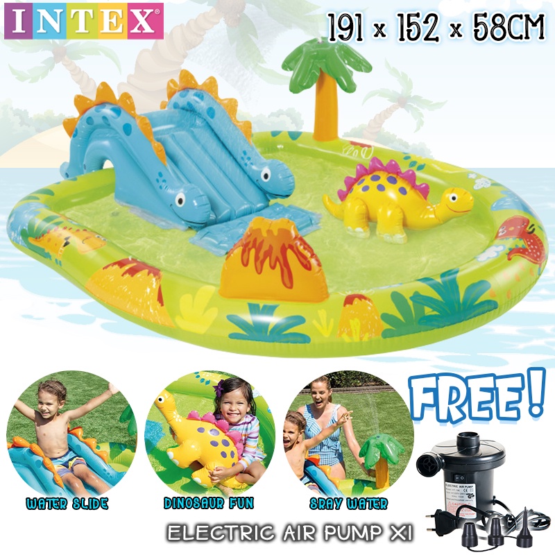 Intex 57166 Little Dino Dinosaur Themed Inflatable Swimming Pool ...