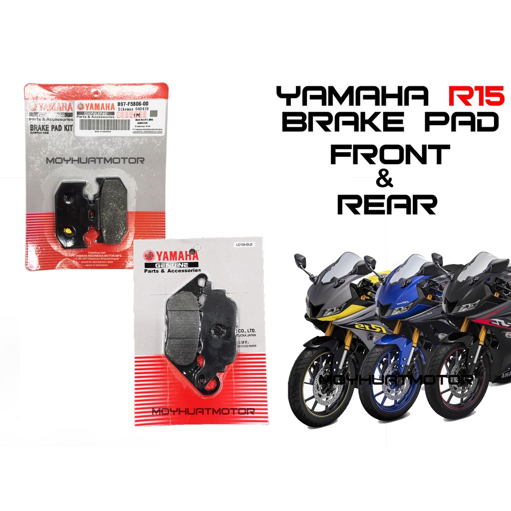 YAMAHA R15 V3 BRAKE PAD FRONT YAMAHA YZF R15 V3 BRAKE PAD REAR