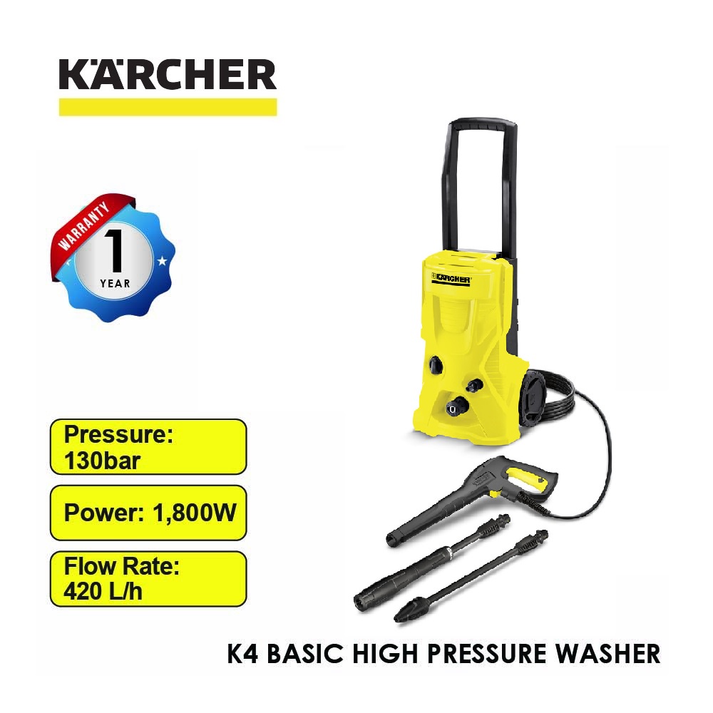 Karcher K4 Basic Water Jet High Pressure Washer 1800W 130 Bar Car Wash