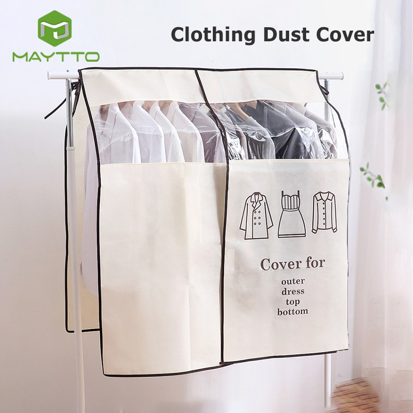 Maytto Garment Clothes Dust Cover Protector Hanging Wardrobe Storage
