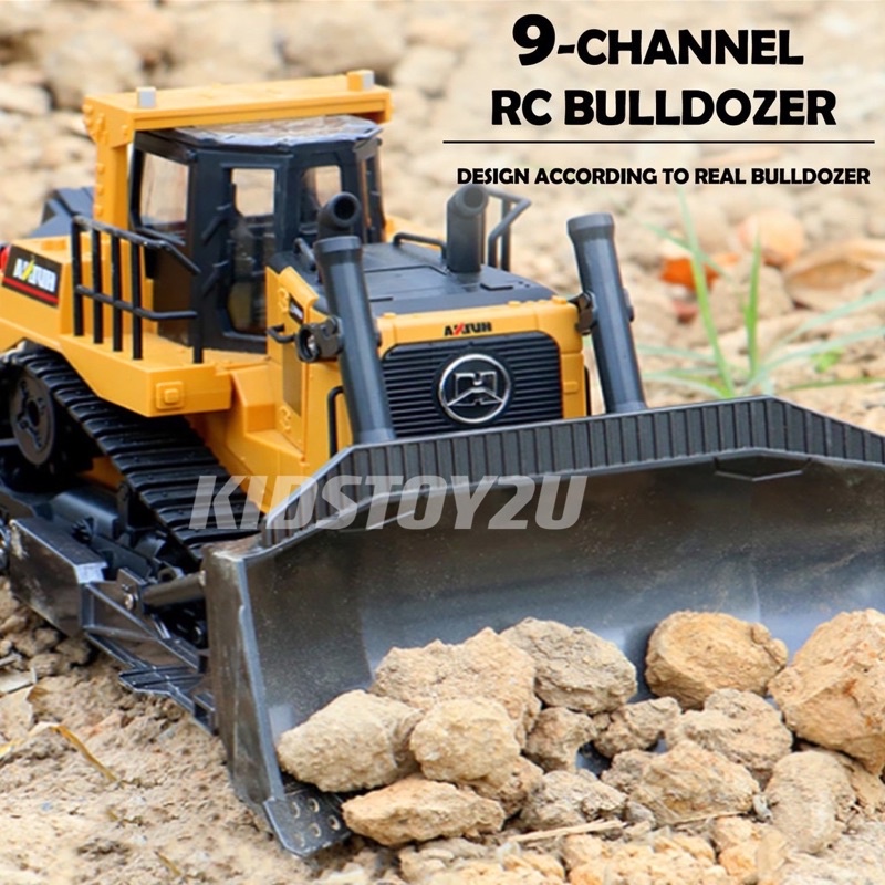 Metal remote best sale control bulldozer