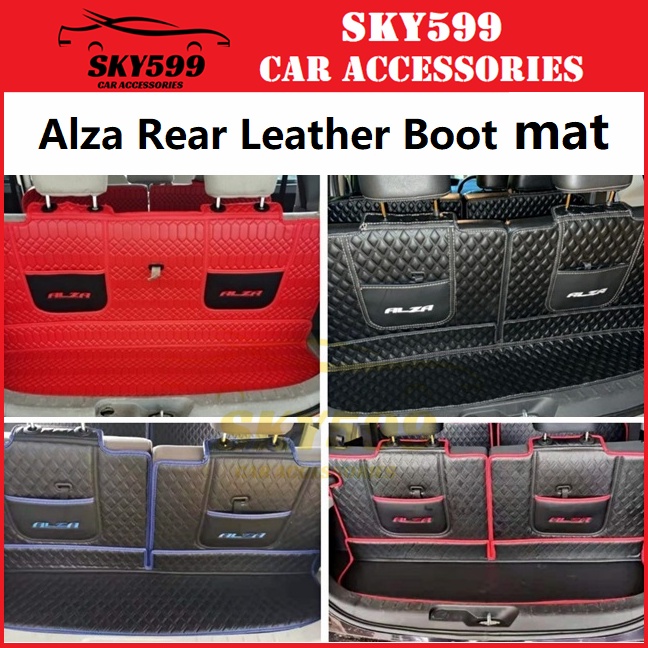 Perodua Alza 2008-2025 Leather Rear Boot Cargo Car Floor Mats Trunk Mat ...