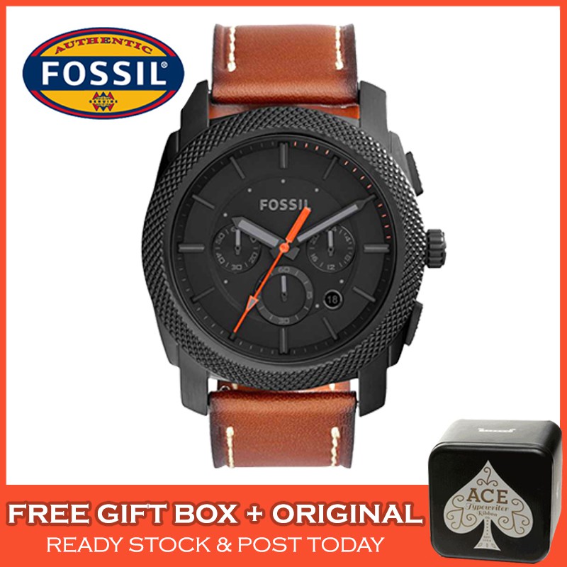 Original Fossil FS5234 Machine Chronograph Black Dial Men Watch Jam Tangan Lelaki Shopee Malaysia