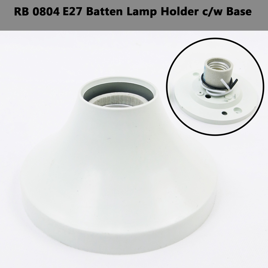 3H E27 [Angle/Straight] Batten Lamp Holder/Socket Light Bulb Holder c/w