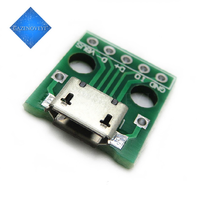 10pcslot Micro Usb To Dip Adapter 5pin Female Connector B Type Pcb Converter Pinboard 254 In 2500