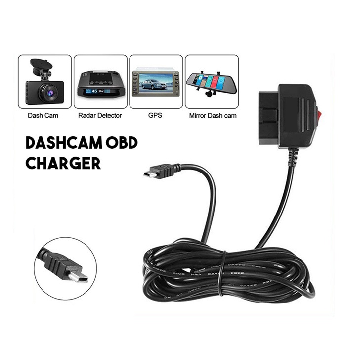 Collab OBD Hardwire Kit Charge MicroUSB Port Cable 5V 3A 24Hours Parking  Monitoring for XiaoMi 70Mai YI Dash Cam