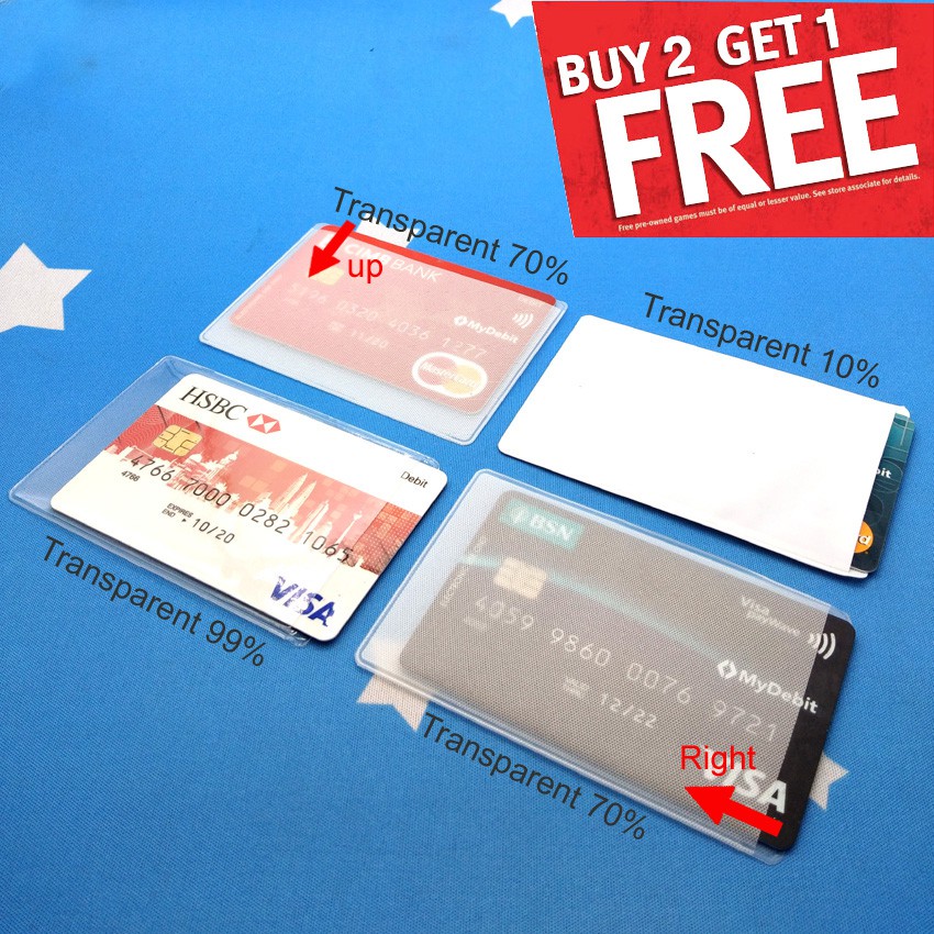 Transparent Plastic ID Card Sleeve Protection