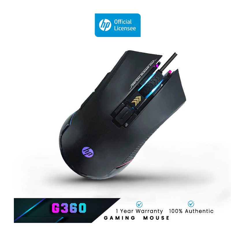 HP G360 Proffessional Gaming Mouse 6200 dpi/6 Button/USB/Optical