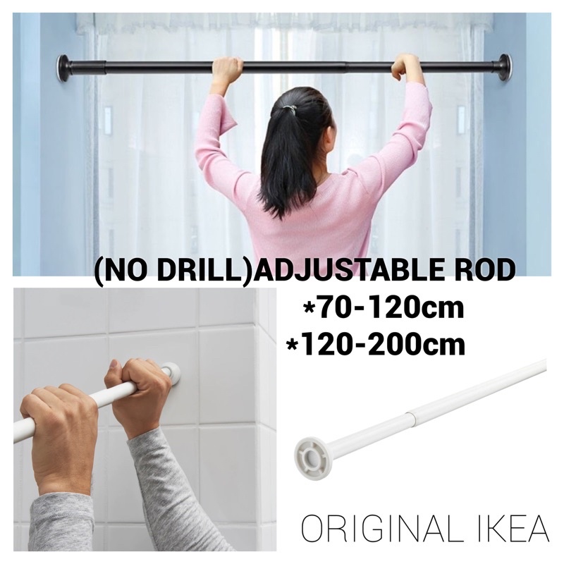 NO NEED DRILL! 𝑰𝑲𝑬𝑨 BOTAREN Adjustable Curtain Rod boleh laras