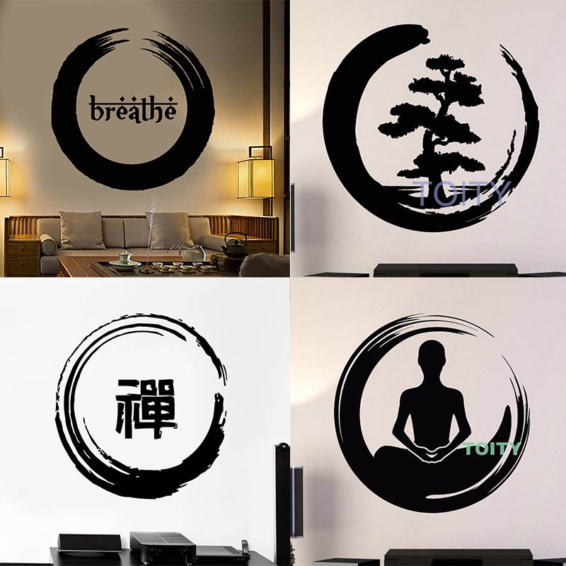 Buddha Zen Enso Circle Wall Sticker Buddhism Yoga Meditation Relaxation ...