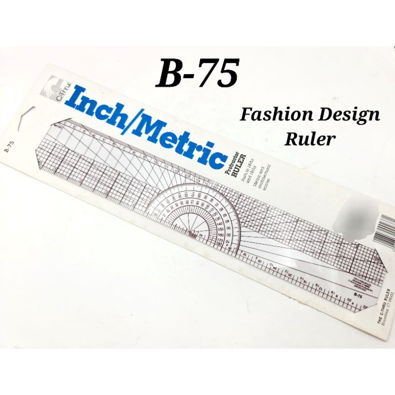 B75 Grading Ruler 30cm & 12 inch Pattern Making Ruler for sewing
