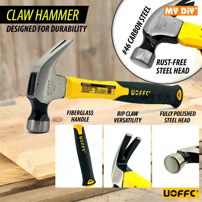 MYDIYHOMEDEPOT Claw Hammer UOFFC 8oz Claw Hammer Drop Hammer