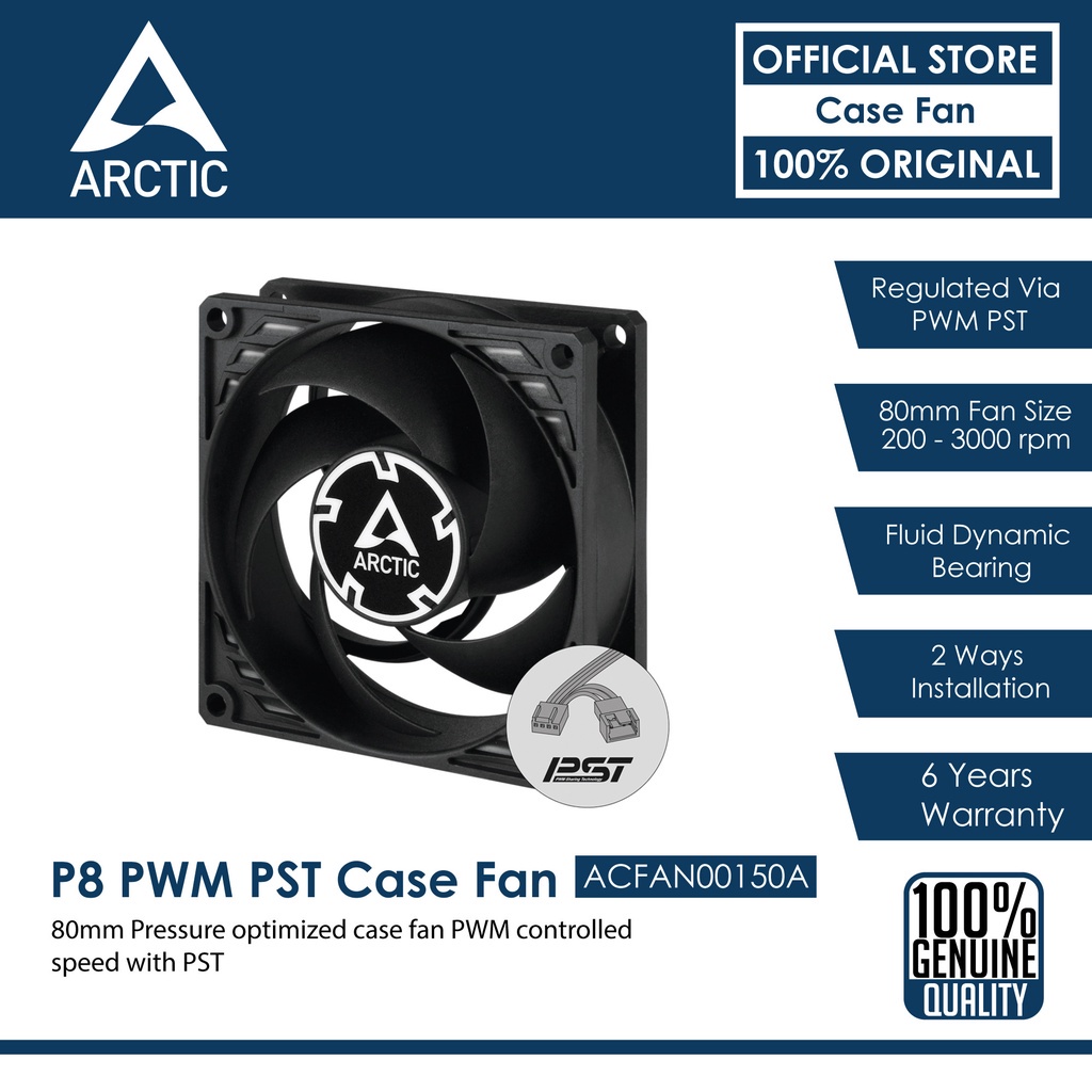 ARCTIC P8 PWM PST Case Cooling Fan [Optimised For Static Pressure ...