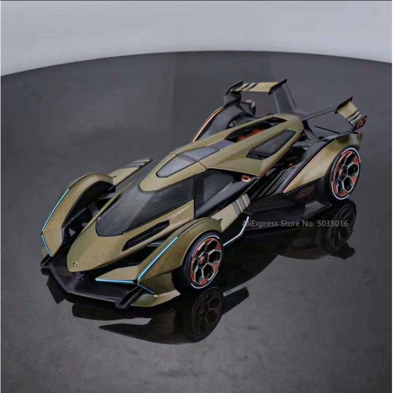 Lambo V12 Vision Gran Turismo Matt Green Metallic 1/18 Diecast