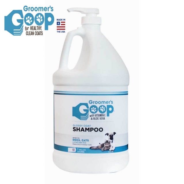 Groomer's Goop Glossy Coat Pet Conditioner – 1 Gallon With Pump, For Dogs & Cats