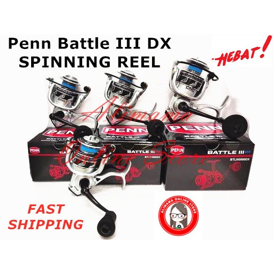 ORIGINAL Penn Battle III DX SPINNING REEL 2500DX 3000DX 4000DX