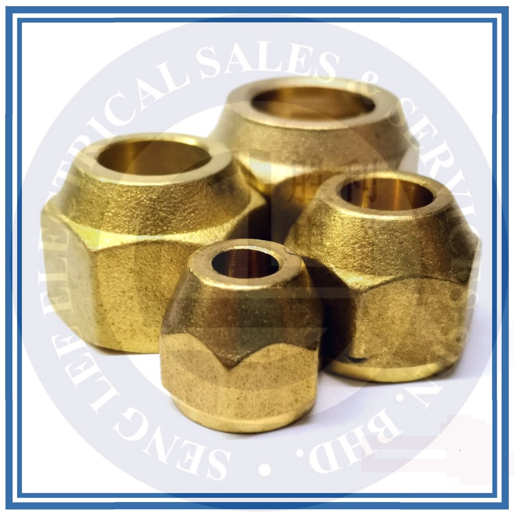 Aircond Copper Flare Nut / Copper Joint Nut Shopee Malaysia